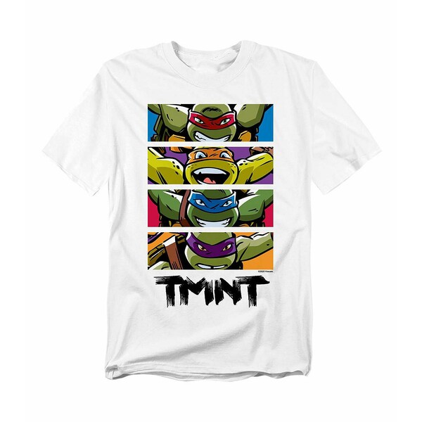 ロゴビジョン メンズ シャツ トップス Men's Teenage Mutant Ninja Turtles Group Vertical Stack T-Shirt White(4)