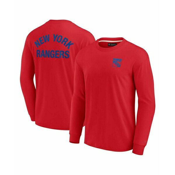ファナティクス シグネチャー レディース カットソー トップス Men's and Women's Red New York Ranger..