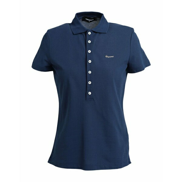 【送料無料】 ディースクエアード レディース ポロシャツ トップス Polo shirts Navy blue