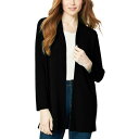 ジョーンズニューヨーク レディース ニット&セーター アウター Petite Icon Open-Front Relaxed Cardigan Black