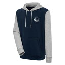 【送料無料】 アンティグア メンズ パーカー・スウェットシャツ アウター Vancouver Canucks Antigua Victory Colorblock Pullover Hoodie Navy/Heather Gray