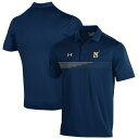 【送料無料】 アンダーアーマー メンズ ポロシャツ トップス Navy Midshipmen Under Armour Tee To Green Stripe Polo Navy