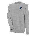 【送料無料】 アンティグア メンズ パーカー・スウェットシャツ アウター St. Louis Blues Antigua Victory Pullover Sweatshirt Heather Gray