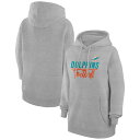 yz J[oNX fB[X WPbgu] AE^[ Miami Dolphins GIII 4Her by Carl Banks Women's Graphic Fleece Pullover Hoodie Heather Gray