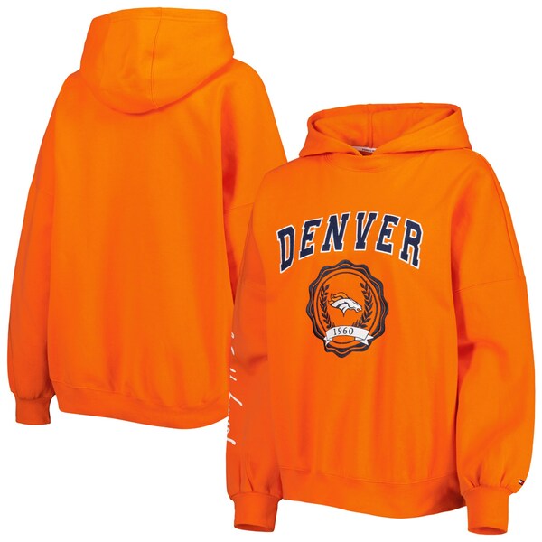 トミー ヒルフィガー レディース パーカー・スウェットシャツ アウター Denver Broncos Tommy Hilfiger Women's Becca Drop Shoulder Pullover Hoodie Orange