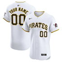 ナイキ メンズ ユニフォーム トップス Pittsburgh Pirates Nike Home Elite Custom Jersey White