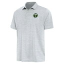 アンティグア メンズ ポロシャツ トップス Portland Timbers Antigua Layout Polo Heather Gray