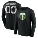 ファナティクス メンズ Tシャツ トップス Portland Timbers Fanatics Branded Custom Long Sleeve TShirt Black