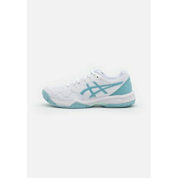 アシックス レディース テニス スポーツ GEL DEDICATE 7 CLAY - Clay court tennis shoes - white/smoke blue