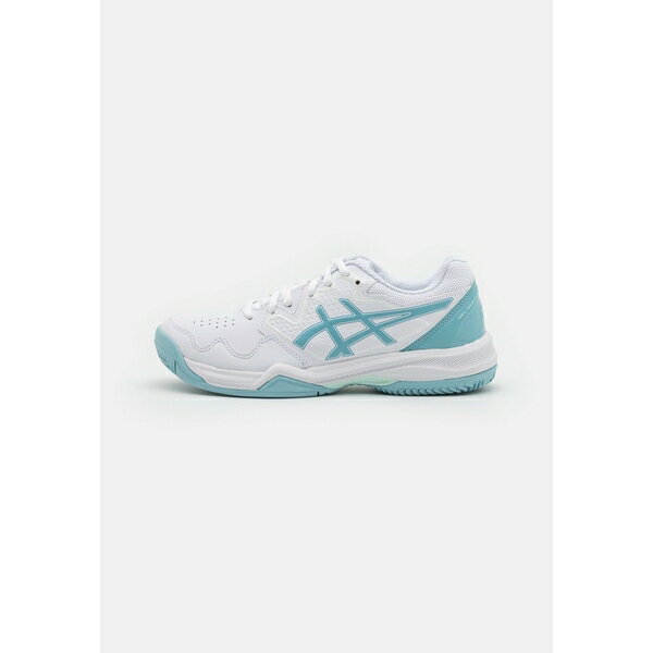 アシックス レディース テニス スポーツ GEL DEDICATE 7 CLAY - Clay court tennis shoes - white/smoke blue