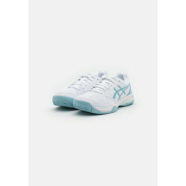 アシックス レディース テニス スポーツ GEL DEDICATE 7 CLAY - Clay court tennis shoes - white/smoke blue