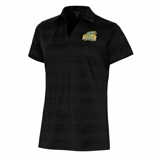 ƥ ǥ ݥ ȥåץ George Mason Patriots Antigua Women's Compass Polo Black