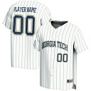 ゲームデイグレーツ メンズ ユニフォーム トップス Georgia Tech Yellow Jackets GameDay Greats NIL PickAPlayer Lightweight Baseball Jersey White