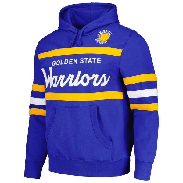 ミッチェル ネス メンズ パーカー スウェットシャツ アウター Golden State Warriors Mitchell Ness Head Coach Pullover Hoodie Royal