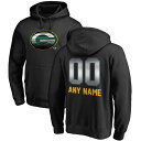 ファナティクス メンズ パーカー・スウェットシャツ アウター Green Bay Packers NFL Pro Line by Fanatics Branded Personalized Midnight Mascot Pullover Hoodie Black