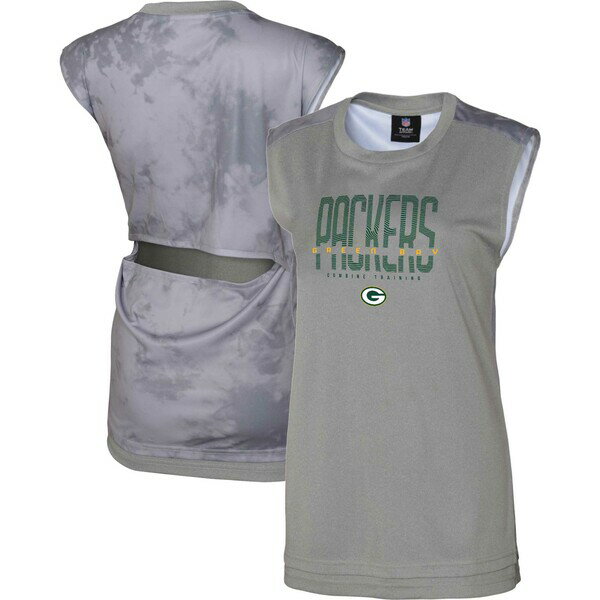 アウタースタッフ レディース Tシャツ トップス Green Bay Packers Women's No Sweat Tank Top Gray