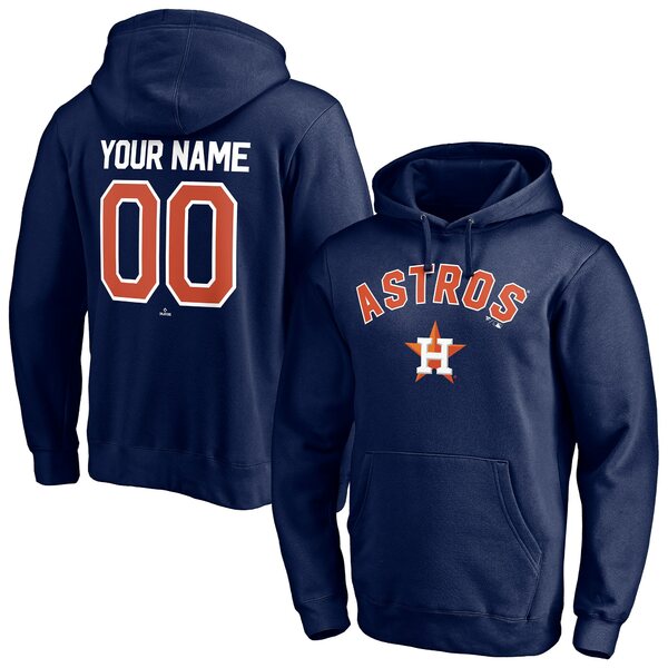 ファナティクス メンズ パーカー スウェットシャツ アウター Houston Astros Fanatics Branded Personalized Winning Streak Name Number Pullover Hoodie Navy