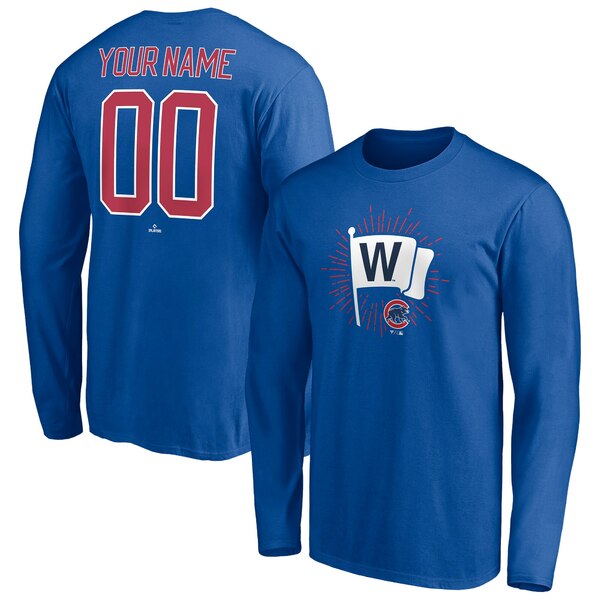 ファナティクス メンズ Tシャツ トップス Chicago Cubs Fanatics Branded Personalized Hometown Legend Long Sleeve TShirt Royal