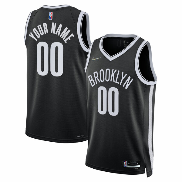 ナイキ メンズ ユニフォーム トップス Brooklyn Nets Nike 2021/22 Diamond Swingman Custom Jersey Ic..