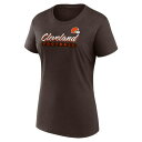 t@ieBNX fB[X TVc gbvX Cleveland Browns Fanatics Branded Women's Risk TwoPack TShirt Set Brown/White