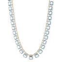 ラルフローレン レディース ネックレス・チョーカー・ペンダントトップ アクセサリー Gold-Tone Crystal Collar Necklace, 16" Turq/aqua
