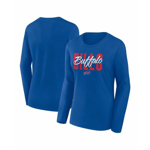 ロゴ アスレチック レディース カットソー トップス Women's Royal Buffalo Bills Grip Long Sleeve T-..