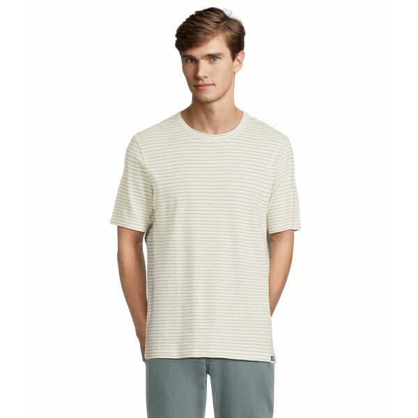 եƥ   ȥåץ Short Sleeve Sunwashed Tee Cream Flint Stripe