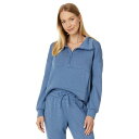 トラビスマヒュー レディース パーカー・スウェットシャツ アウター Skyloft Soft 1/2 Zip Heather Moonlight Blue