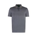 ヒューゴボス メンズ ポロシャツ トップス Short Sleeve Cotton Polo Shirt grey