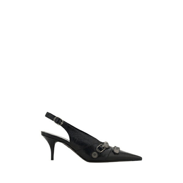 バレンシアガ レディース ヒール シューズ Cagole Slingback Pumps Black/aged Nikel