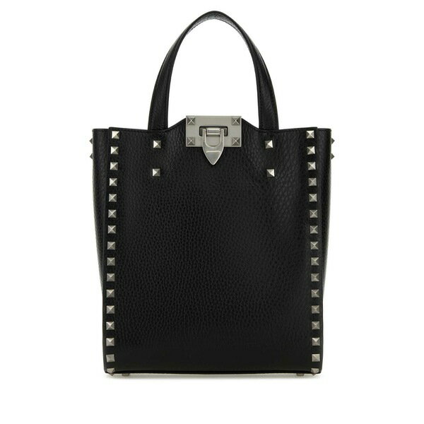 ヴァレンティノ ガラヴァーニ メンズ トートバッグ バッグ Black Leather Rockstud Handbag Black