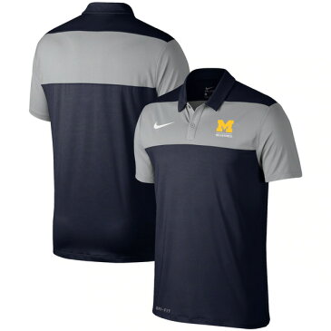 ナイキ メンズ ポロシャツ トップス Michigan Wolverines Nike Colorblock Performance Polo Navy