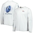 gb~[on} Y TVc gbvX Denver Broncos Tommy Bahama Laces Out Billboard Long Sleeve TShirt White