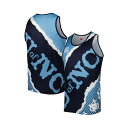 ミッチェル&ネス メンズ シャツ トップス Men's Navy and Carolina Blue North Carolina Tar Heels Jumbotron 2.0 Sublimated Tank Top Navy, Carolina Blue