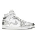 Jordan ジョーダン レディース スニーカー 【Jordan 1 Mid SE Metallic Silver (Women's)】 サイズ US_W_10.5 White/Wolf Grey/Metallic Silver(4)