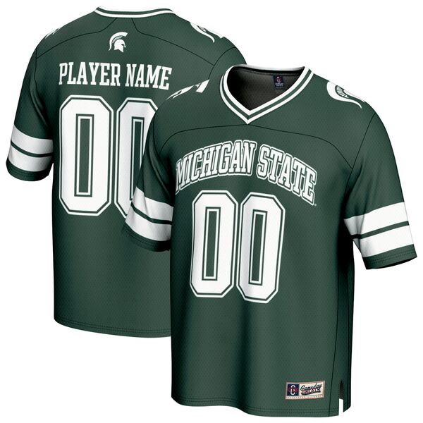 ゲームデイグレーツ メンズ ユニフォーム トップス Michigan State Spartans GameDay Greats Unisex NIL PickAPlayer Football Fashion Jersey Green