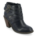 ジャーニーコレクション レディース ブーツ シューズ Women's Wide Strap Boots Navy