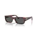 ペルソル レディース サングラス&アイウェア アクセサリー Unisex Sunglasses, Adrien Po3347S Red Havana