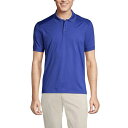 ランズエンド メンズ ポロシャツ トップス Men's Short Sleeve Rapid Dry Active Polo Shirt Dark cobalt...