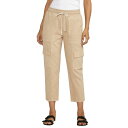 ジャグ レディース カジュアルパンツ ボトムス Women's Textured Cargo Cropped Pants Humus