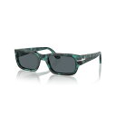 ペルソル レディース サングラス&アイウェア アクセサリー Unisex Sunglasses, Adrien Po3347S Blue Havana