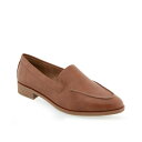 エアロソールズ レディース スリッポン・ローファー シューズ Women's Everest01 Tapered Dress Loafers Dark Tan Faux Leather