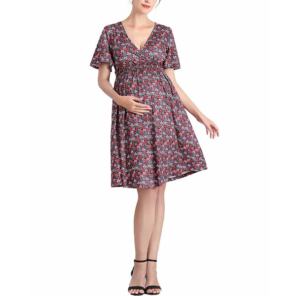 キミ アンド カイ レディース ワンピース トップス Maternity Evin V-Neck Nursing Dress Multicolored