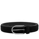 アンダーソンズ メンズ ベルト アクセサリー Anderson's Leather Narrow Belt Black