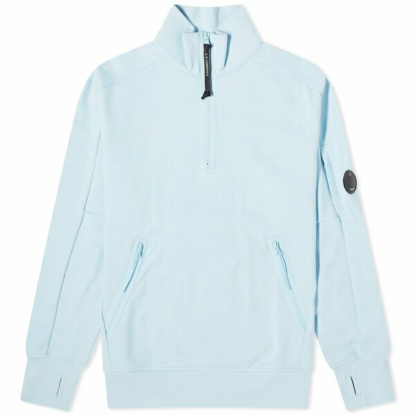 ԡѥˡ  ѡåȥ  C.P. Company Diagonal Raised Fleece Zipped Sweatshirt Blue