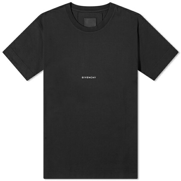 ジバンシー メンズ Tシャツ トップス Givenchy Small Text Logo Tee Black