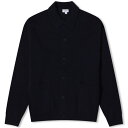 サンスペル メンズ カーディガン アウター Sunspel Lambswool Knit Jacket Blue