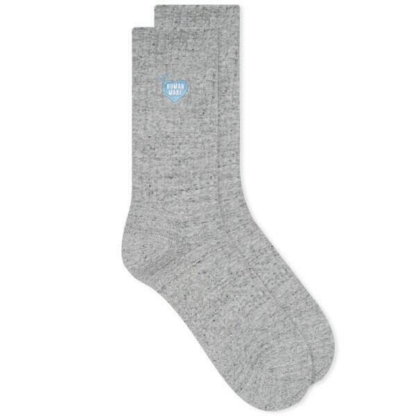 q[}Ch Y C A_[EFA Human Made Pile Heart Socks Grey