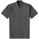 ディッキーズ ディッキーズ メンズ シャツ トップス Dickies Short Sleeve Work Shirt Grey