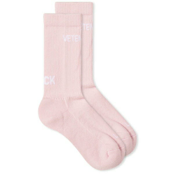 Fg fB[X C A_[EFA VETEMENTS Logo Sports Socks Pink